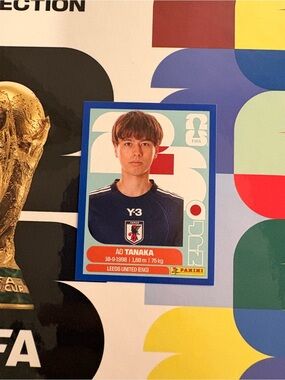 Panini FIFA World Cup 2026 Ao Tanaka Japan Sticker JPN 10 Player Blue Parallel